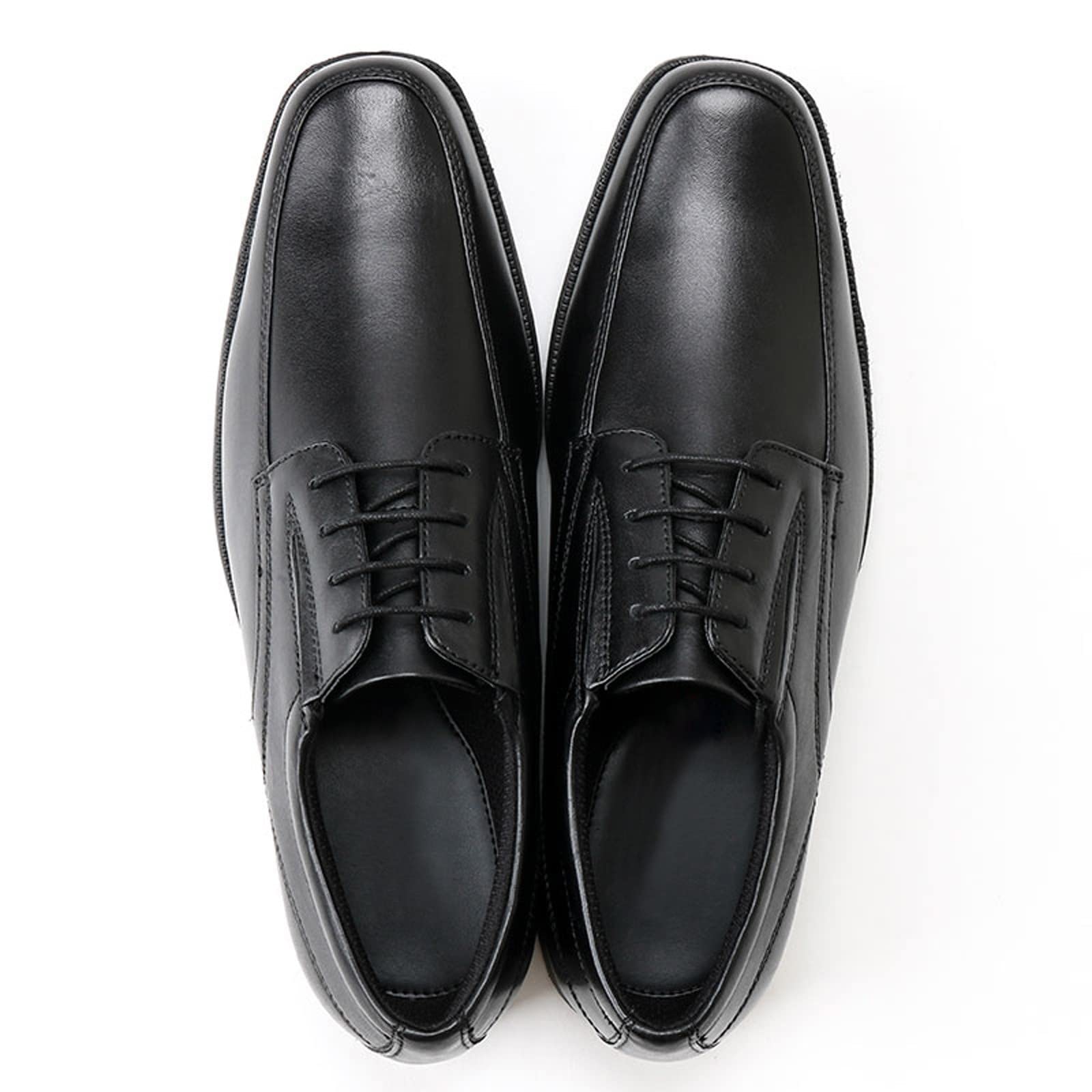 Stylish Men's Retro Leather Casual Shoes - Waterproof Business Lace-Up Oxfords for Men - Comfortable Square Toe Low-Top Dress Shoes for Office & Daily Wear
