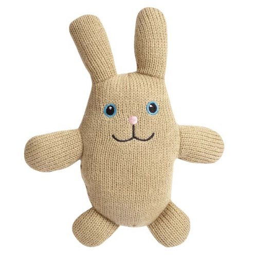 Zanies Cottontail Cuddler Plush Dog Toy for Small & Medium Dogs - Soft Tan Bunny Stuffed Animal for Chewing, Cuddling & Playtime - Perfect for Puppies, Anxiety Relief & Interactive Play