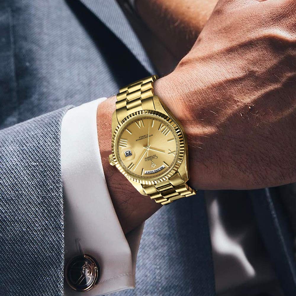 CADISEN Men's Automatic Mechanical Watch with MIYOTA 8285 Movement, Sapphire Crystal, Waterproof - Stylish Casual Dress Watch for Business, Dating & Everyday Wear