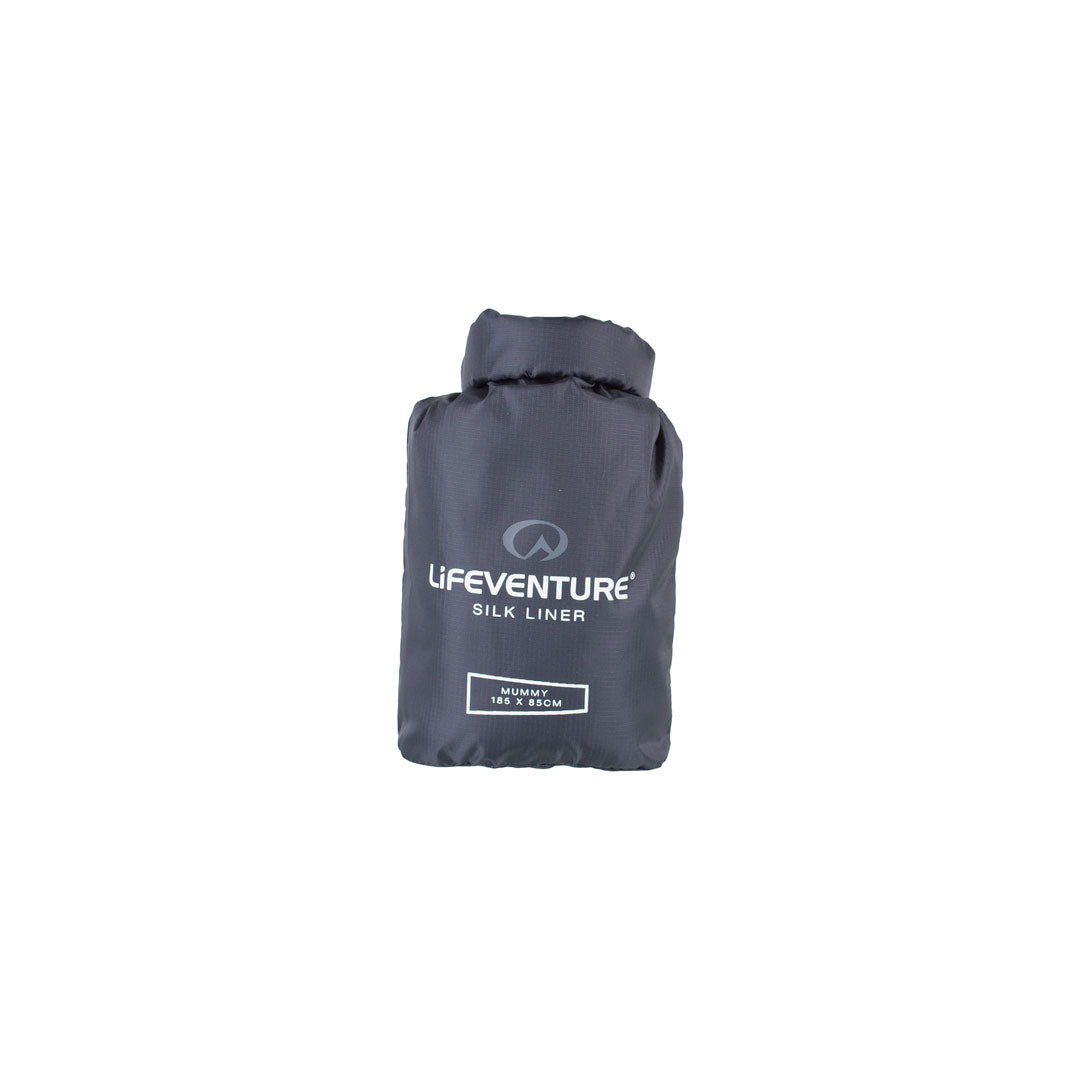 Lifeventure Silk Sleeping Bag Liner Mummy - Ultra Lightweight & Breathable Travel Sleeping Bag for Camping, Hiking & Backpacking - Perfect for Hostels & Outdoor Adventures