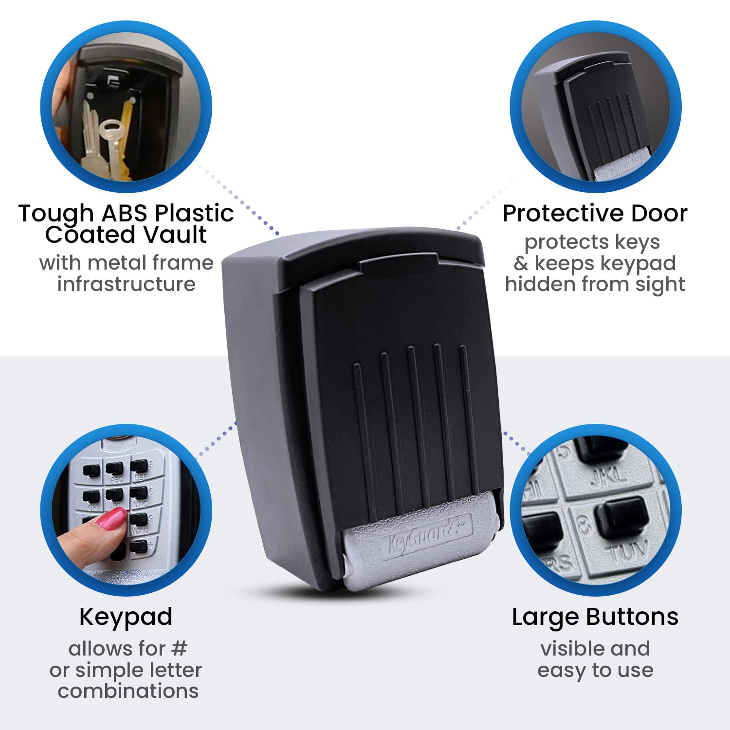 SL-590 Punch Button Lock Box - Secure Wall Mount Key Storage Safe for Homes, Offices & Rentals | Outdoor Key Hider for Airbnb, Vacation Rentals & Property Management