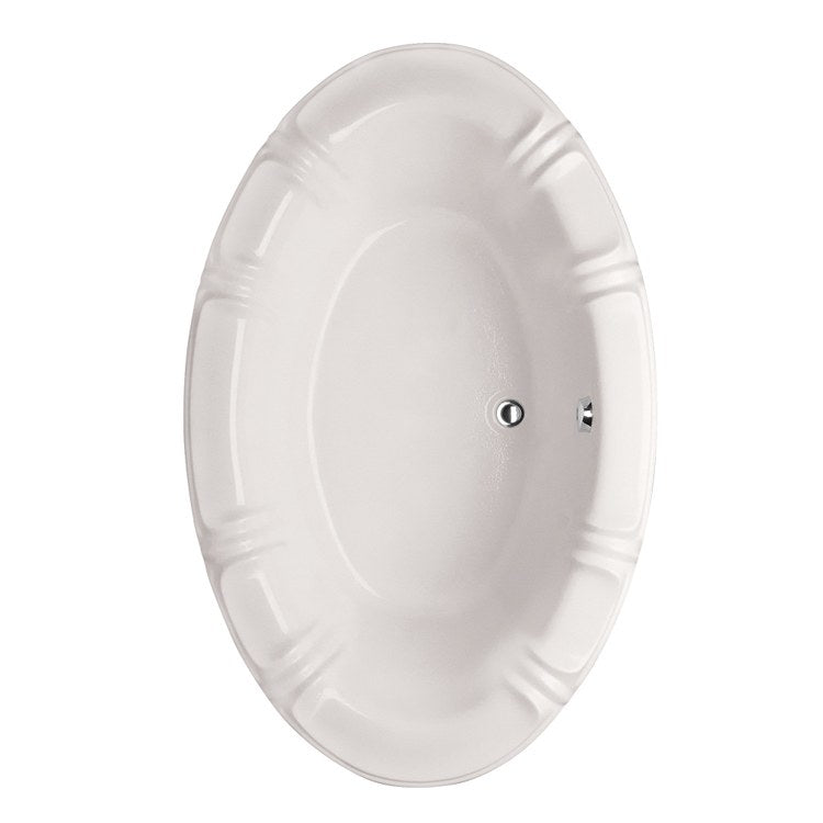 Air Tub Designer Collection Alyssa Drop-In White Oval 6-Jet Acrylic Bathtub - 66 x 42 x 19.75 Inch - Luxury Spa Experience for Bathroom Relaxation & Hydrotherapy