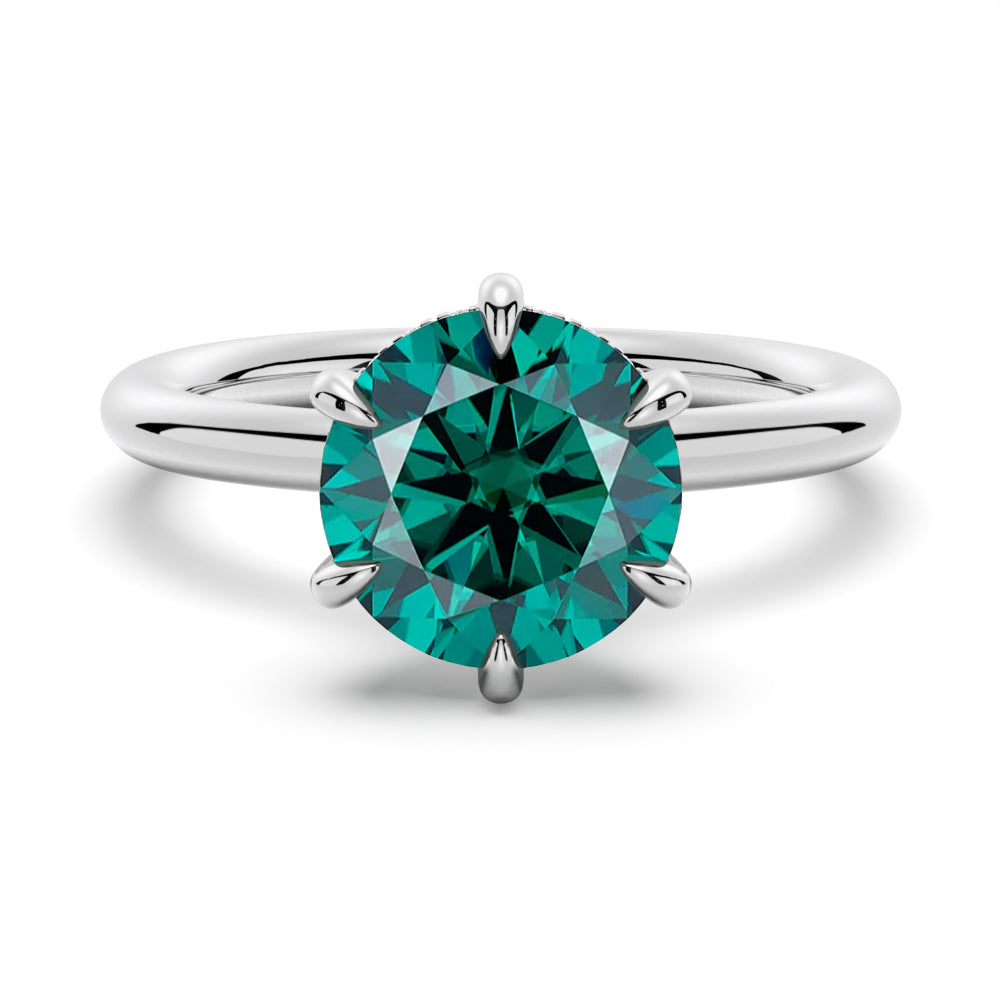 Solitaire Green Emerald Ring and Pendant Set - Elegant Jewelry for Women, Wedding, Anniversary & Special Occasions