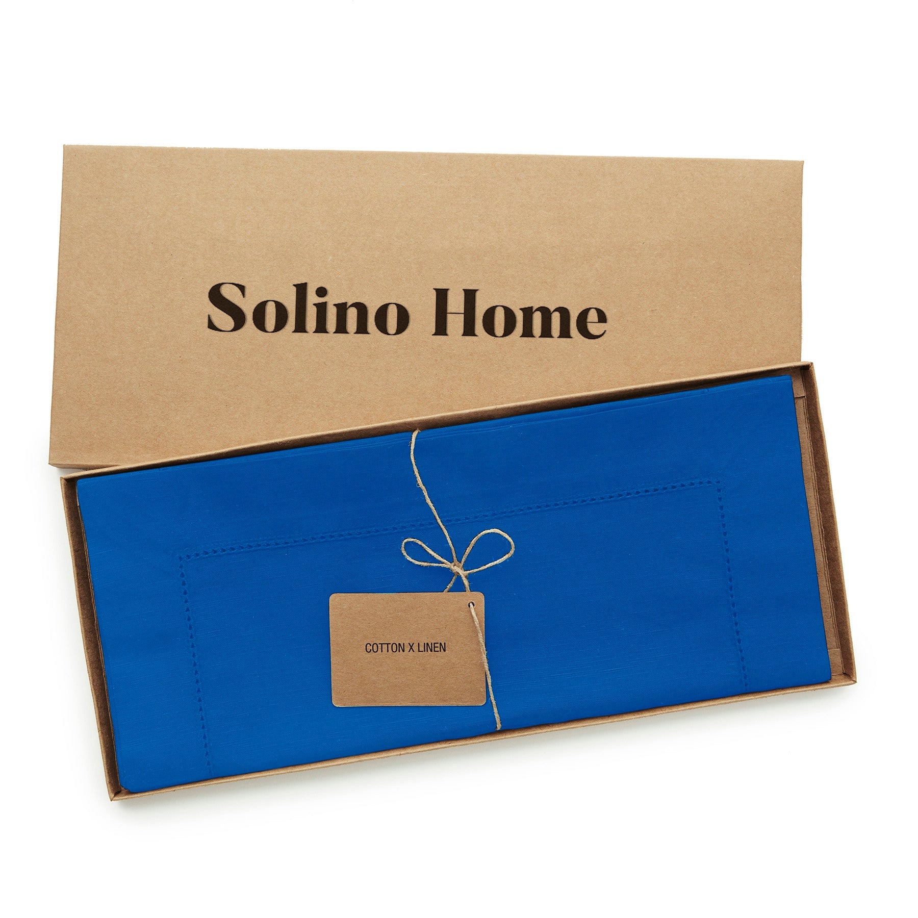 Premium Cotton Linen Hemstitch Table Runner - Elegant Dining Table Decor for Weddings, Parties & Home Decor