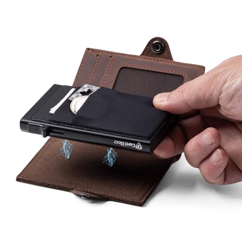 ID Window - Brown Distressed Genuine Leather