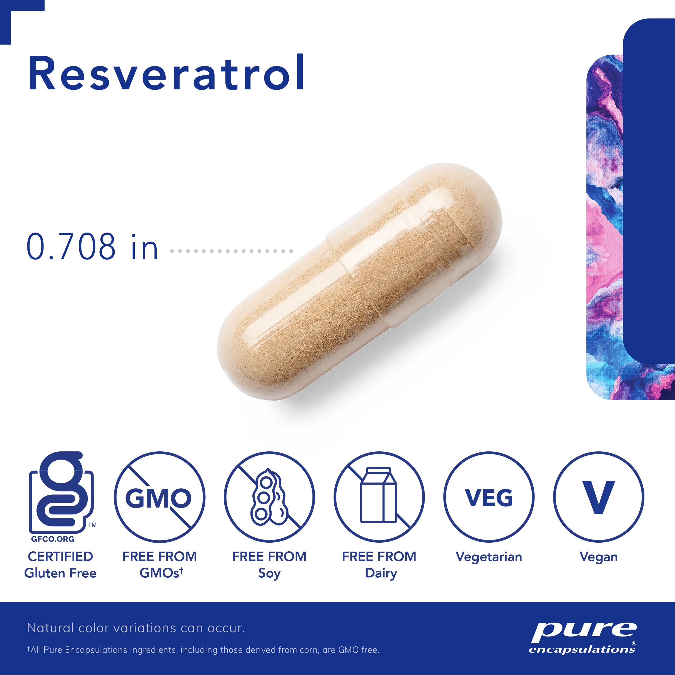 Pure Encapsulations Resveratrol 40mg - 120 Capsules | Antioxidant Supplement for Heart Health, Brain Function & Cellular Support | Gluten Free, Non-GMO | Supports Cardiovascular Wellness & Cognitive Performance