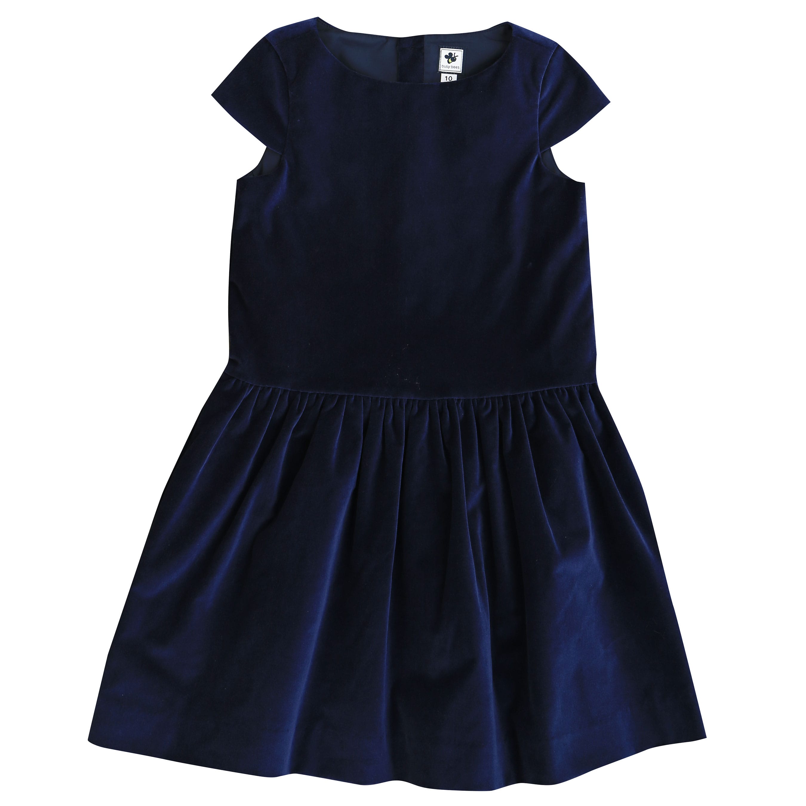 Alexa Girls Navy Velvet Dropwaist Party Dress - Elegant Holiday Outfit for Christmas, Birthday & Special Occasions
