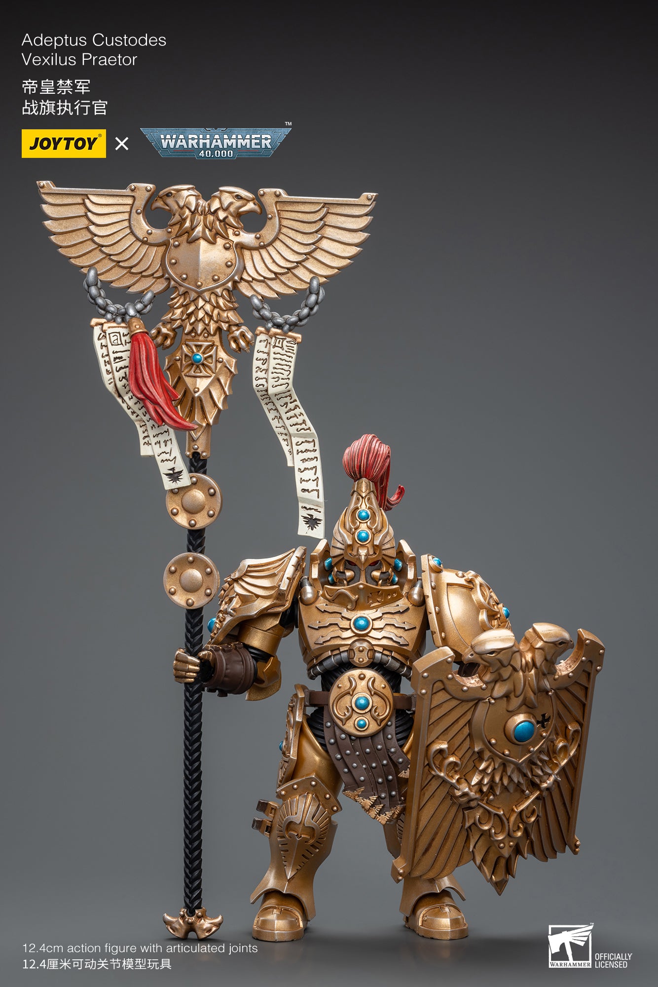1/18 JOYTOY Warhammer 40K Adeptus Custodes Action Figure - Highly Detailed Collectible Miniature for Tabletop Gaming & Display