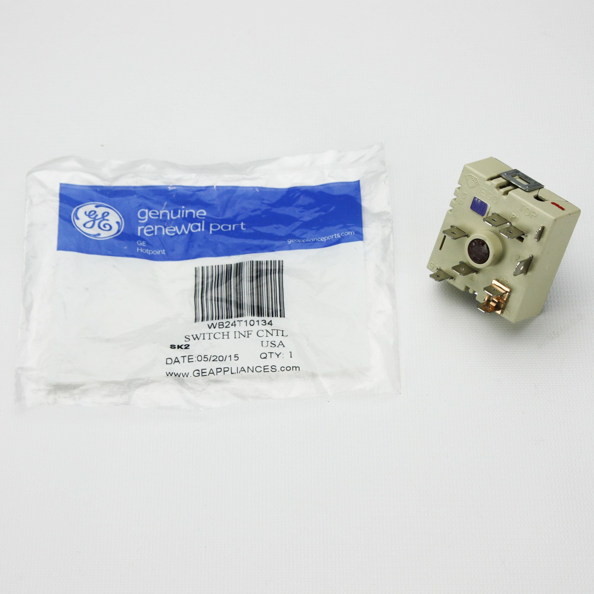 GE WB24T10134 Control Switch - Compatible with GE Appliances, Reliable Electrical Replacement Part - Perfect for Ovens, Ranges & Stoves