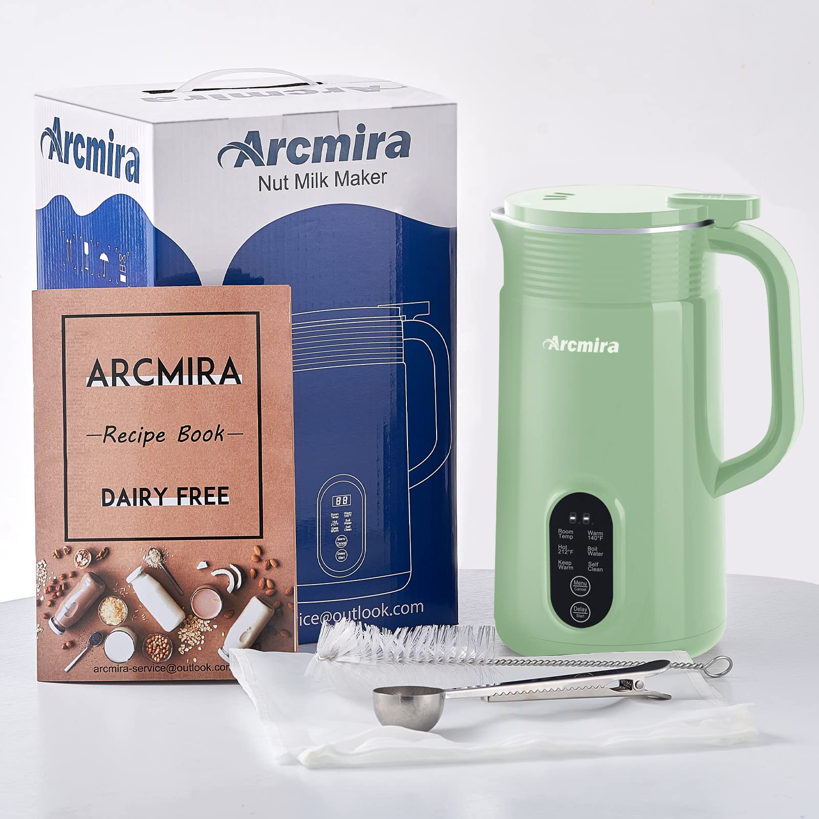 Automatic Nut Milk Maker Machine - 20oz for Homemade Almond, Oat, Soy & Plant-Based Non-Dairy Milk | Delay Start, Keep Warm & Boil Functions | Includes Nut Milk Bag | Perfect for Vegan, Keto & Healthy Lifestyles | Great for Breakfast, Smoothies & Coffee Drinks