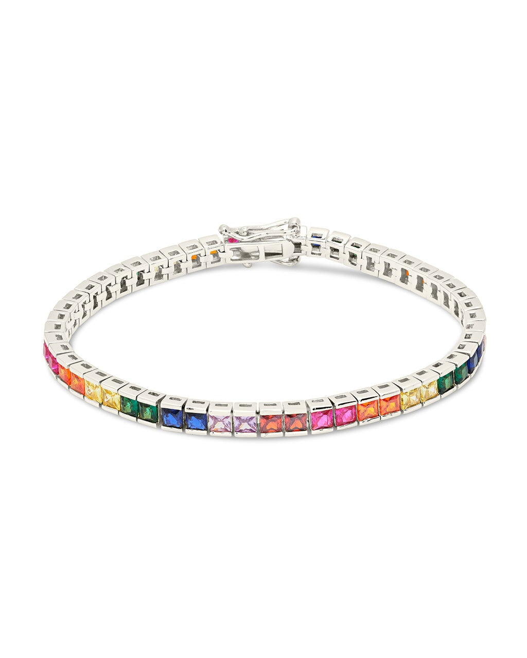 Sparkling Rainbow Channel Set CZ Tennis Bracelet for Women | Elegant Cubic Zirconia Jewelry Gift for Weddings, Parties & Special Occasions