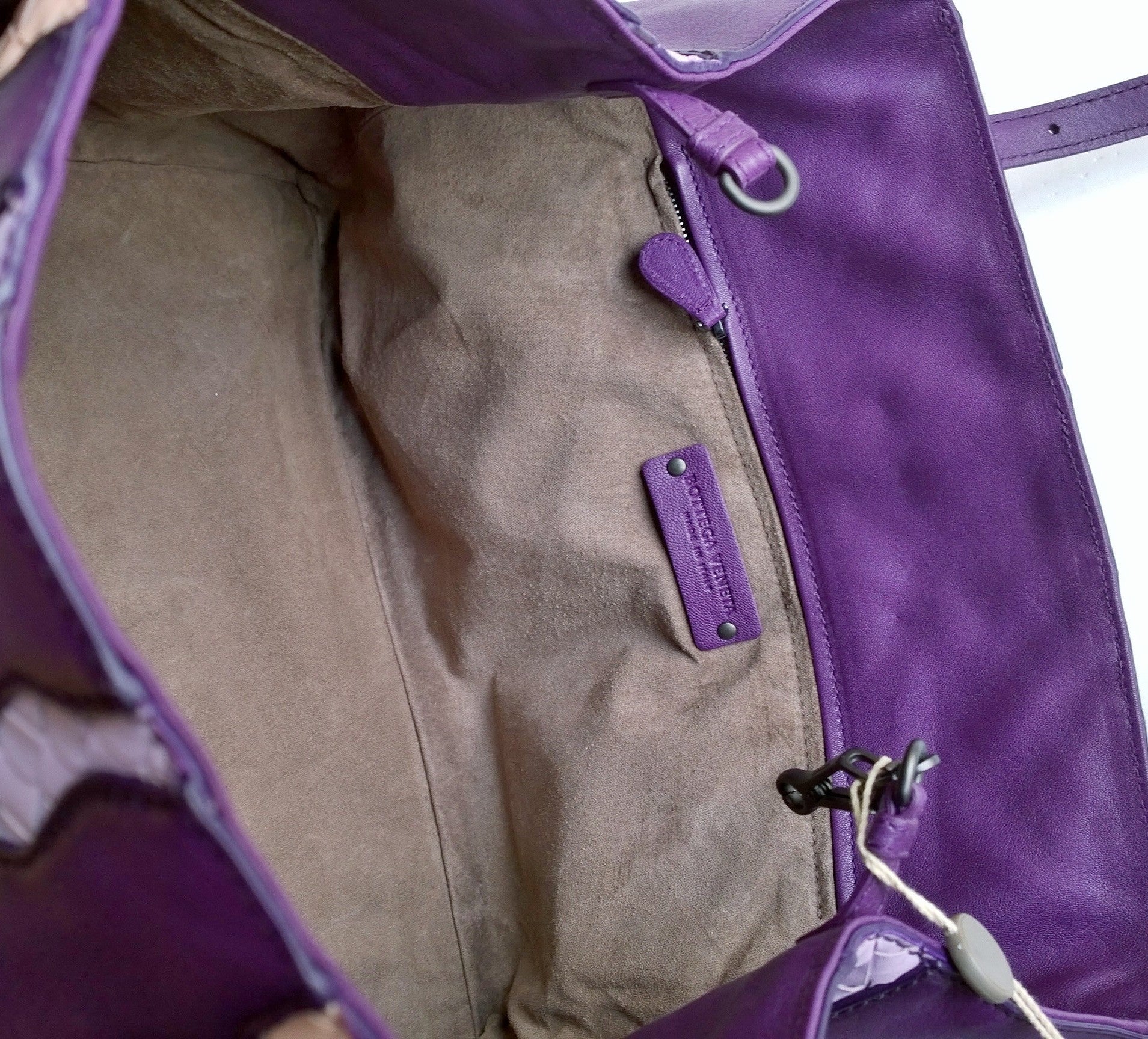 Bottega Veneta Monalisa Tote Bag - Purple Glimmer Washed Nappa Leather Intrecciato Weave Luxury Handbag | Perfect for Work, Travel & Everyday Use