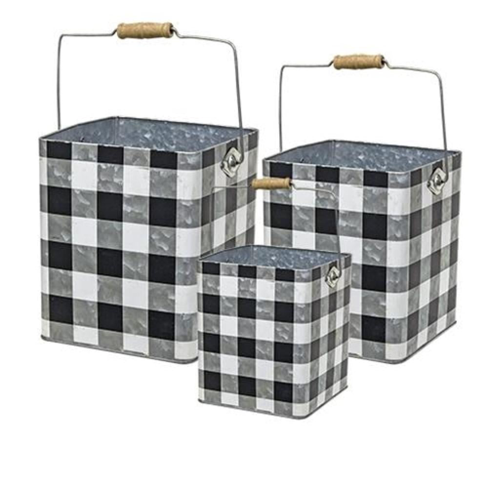 3-Pack Black Buffalo Check Bucket Hats - Stylish Winter Beanies for Men & Women - Perfect for Outdoor Activities, Skiing, and Casual Wear
