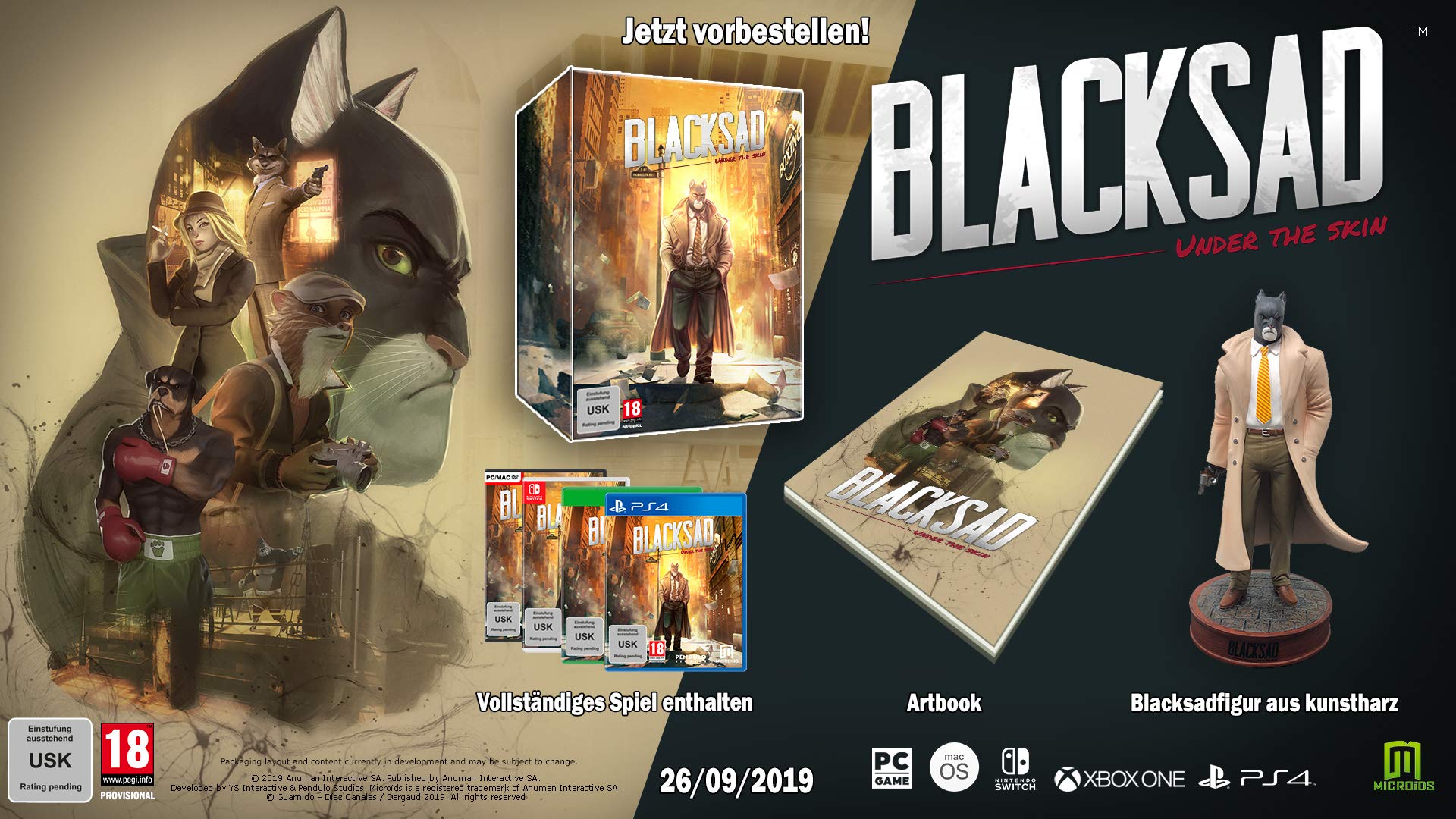 BlackSad: Under the Skin - Collector's Edition for Nintendo Switch | Mystery Noir Adventure Game | Perfect for Gaming Enthusiasts & Collectors