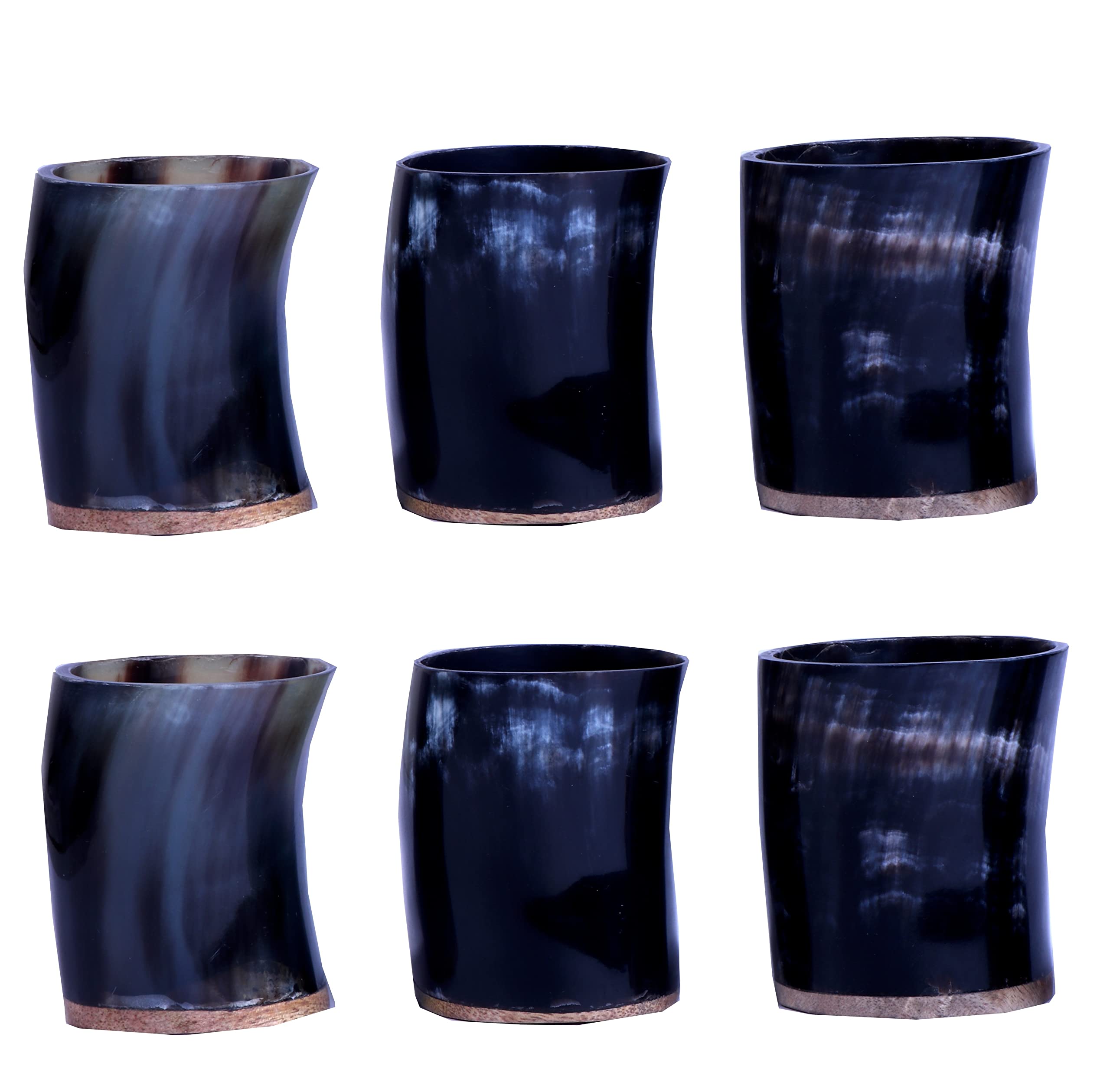 Buddha4all Natural Genuine Buffalo Horn Shot Glass Set - 20 Pieces for Whiskey, Tequila, Beer & Wine - Perfect for Parties, Bars, Home Use & Unique Gifts