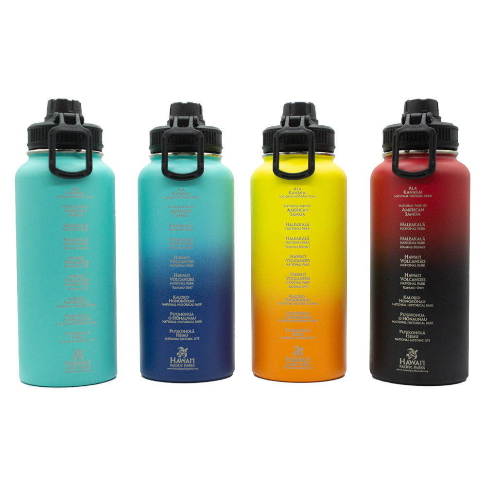 Hawaiian Mandala Insulated Water Bottle - 24oz Stainless Steel Vacuum Flask for Hot & Cold Drinks - Perfect for Hiking, Camping, and Outdoor Adventures in Hawaii Pacific Parks