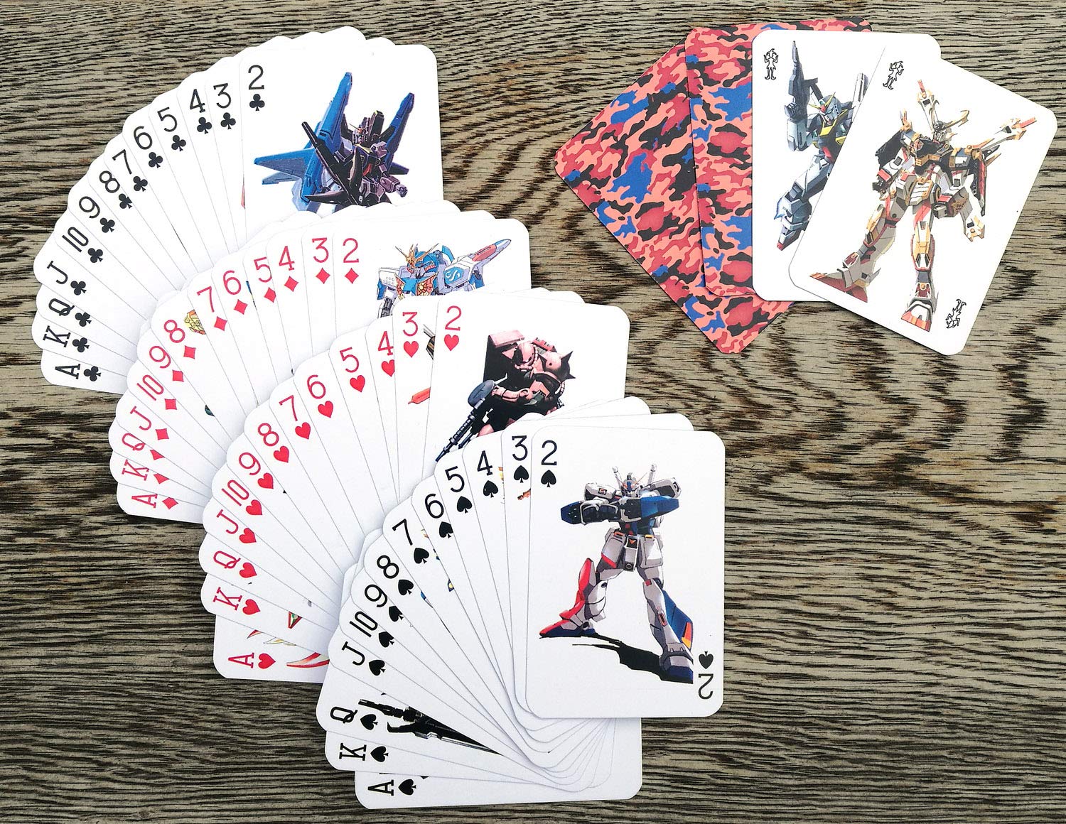 Premium Anime Playing Cards - 54 Unique Gundam Battle MECH Robot & Manga Character Designs | Japanese Style Poker Deck for Collectors, Card Games & Anime Themed Parties