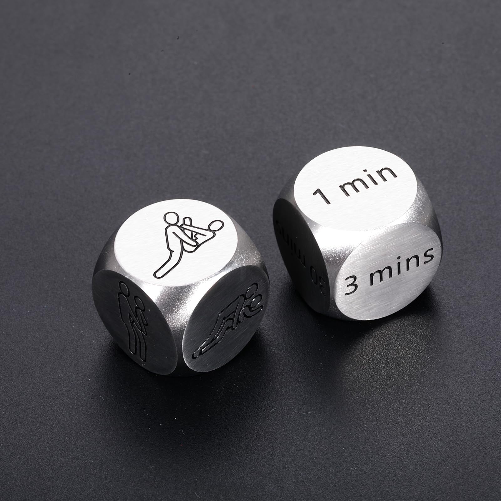 Funny Date Night Dice Set for Couples - Romantic Decision Making Game for Boyfriend, Girlfriend, Husband & Wife - Perfect Anniversary, Wedding, Honeymoon, Engagement Gift (2 Steel Dice) - Great for Valentine's Day, Easter & Special Occasions - Spice Up Your Relationship with Fun Date Ideas