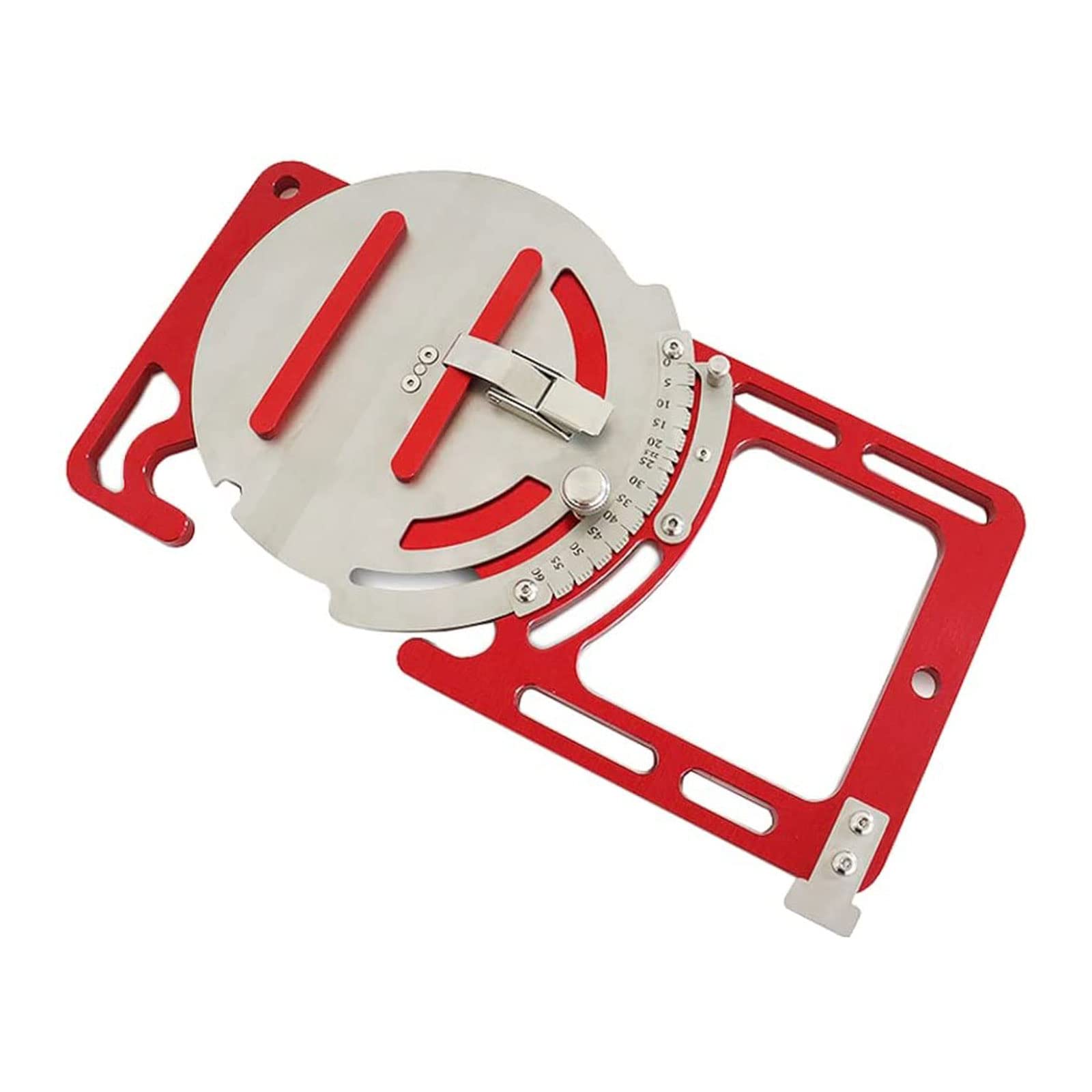 0-60 Degree Adjustable Guide Rail Clamp with Safety Buckle - Woodworking Tool for Electric Circular Saw & Engraving Machine - Cutting Board Auxiliary Tool for Precise Woodworking & DIY Projects
