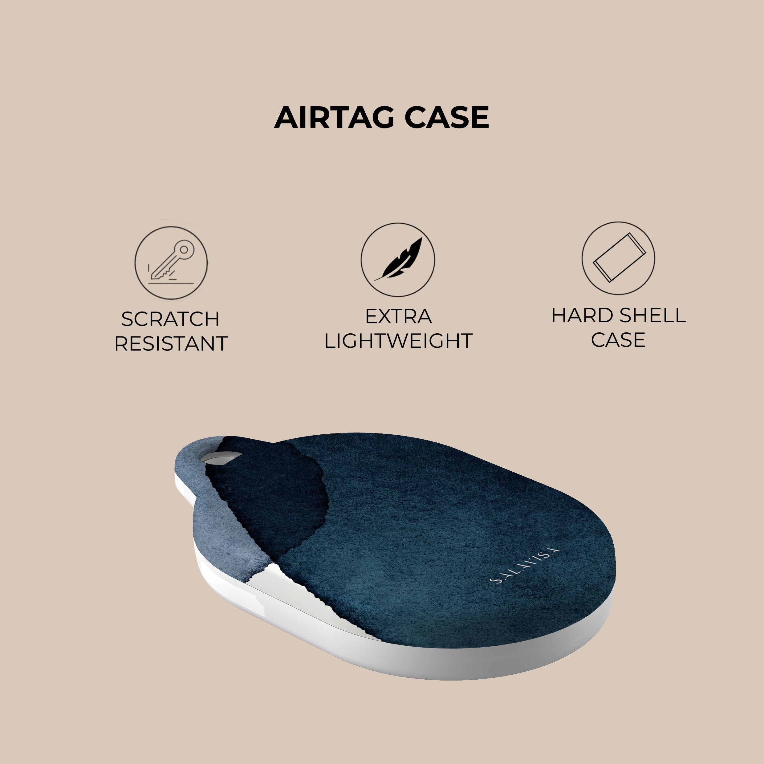 Deep Ocean AirTag Holder - Waterproof & Durable Keychain for Apple AirTag - Perfect for Travel, Luggage, Pets & Backpacks