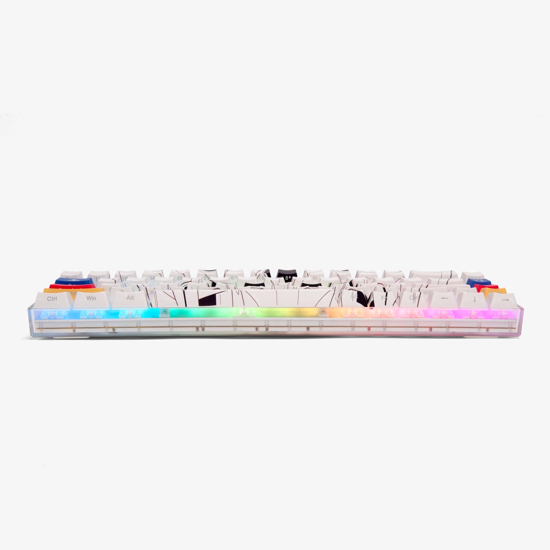 Gundam Basecamp 65% Mechanical Keyboard - Admiral White - Compact RGB Gaming Keyboard for PC/Mac - Perfect for Esports, Typing & Office Work