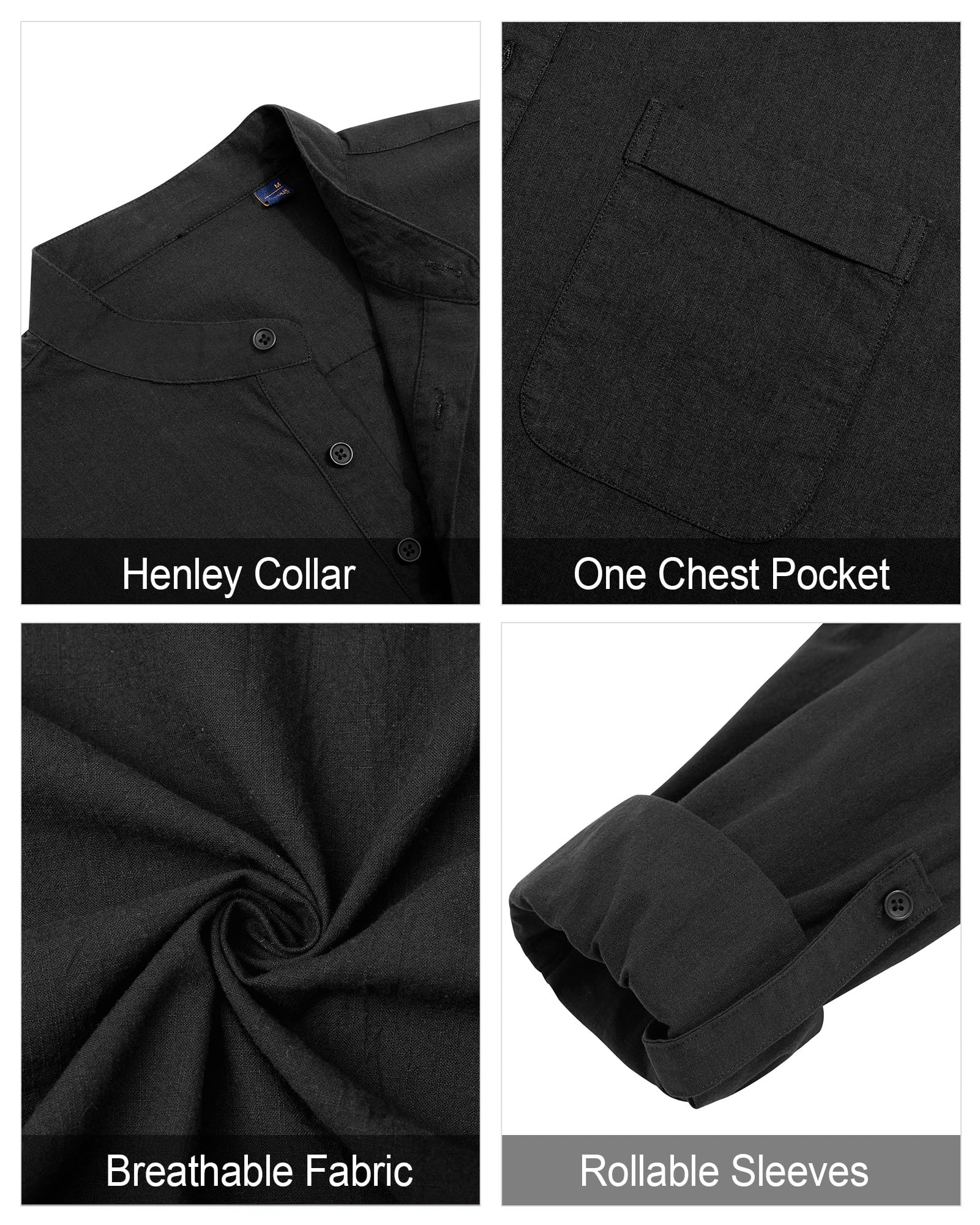 J.VER Men's Classic Oxford Shirt - Solid Color Casual Button Down Collar Long Sleeve Dress Shirt with Chest Pocket | Perfect for Office, Business Meetings & Smart Casual Outfits