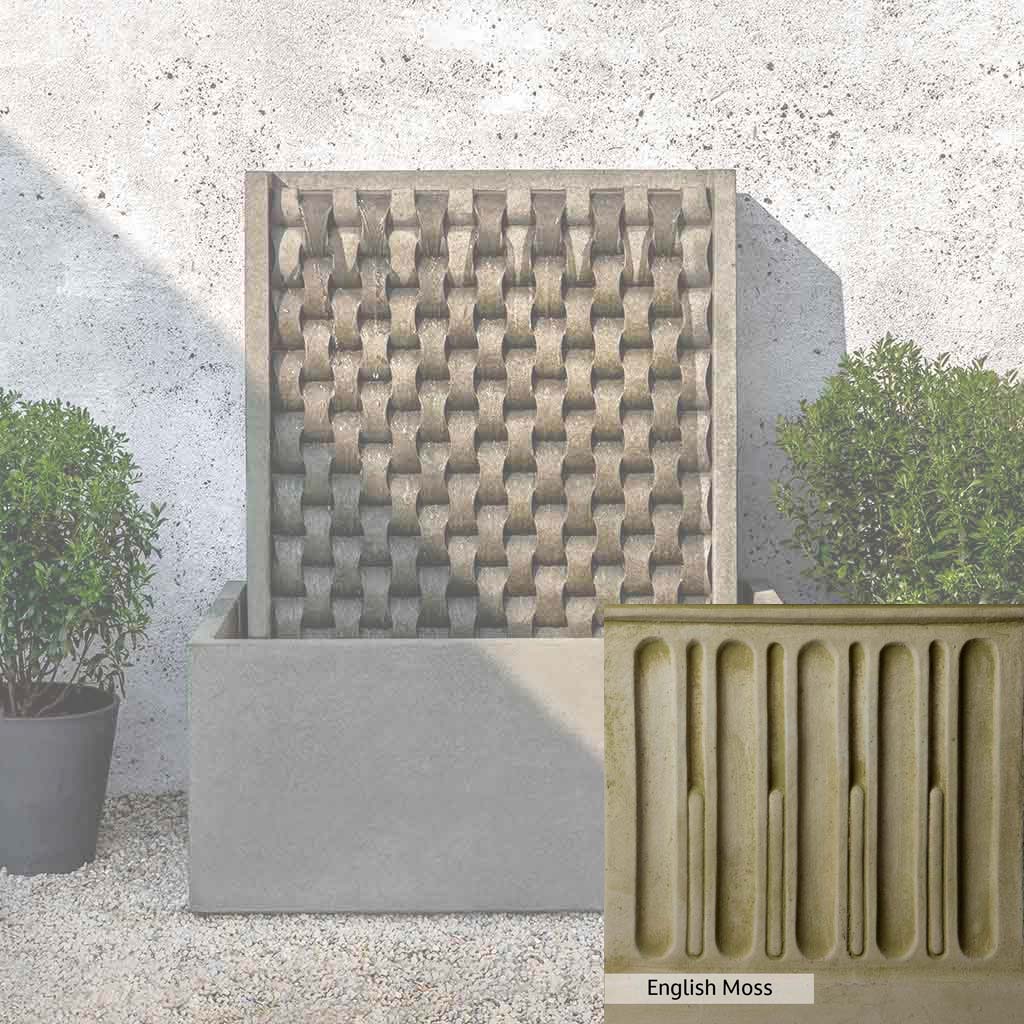 Campania International Large M Weave Outdoor Fountain - Elegant Garden Water Feature for Patio, Yard & Landscape Decor