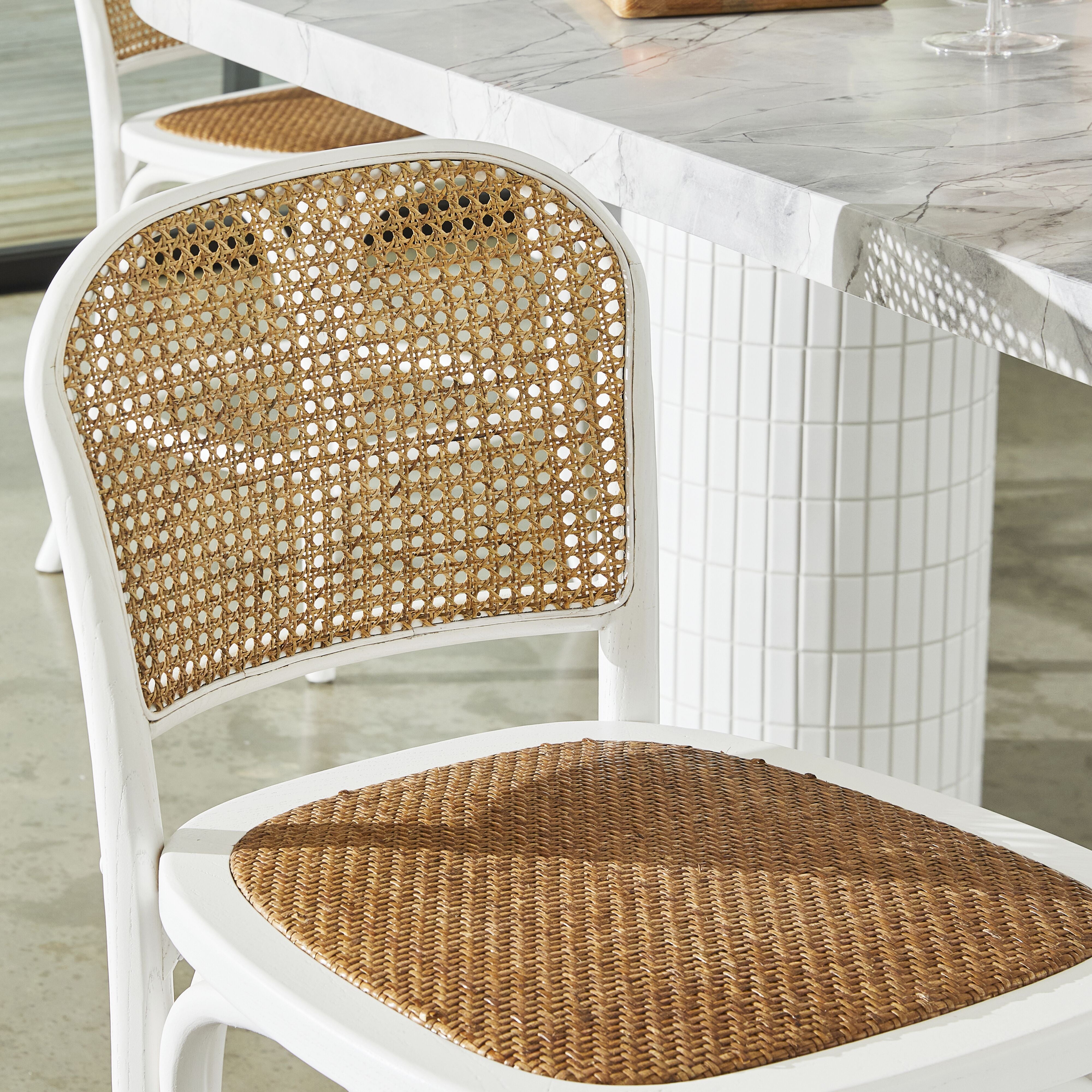 Premium White Bastion Bar Stool - Modern Kitchen Island & Home Bar Seating - Durable & Comfortable Counter Height Stool for Dining & Entertaining