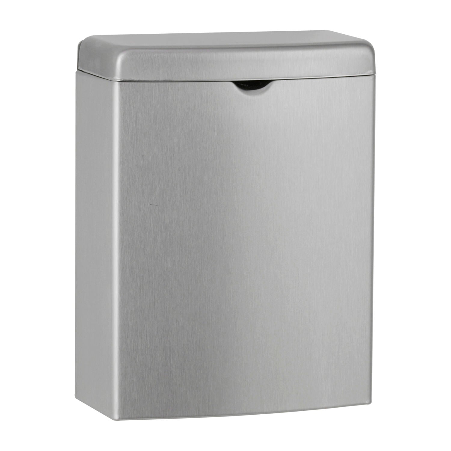Bobrick B270 ConturaSeries 1 Gallon Sanitary Napkin Disposal Unit - Surface Mounted Satin Finish for Women's Restrooms & Public Bathrooms