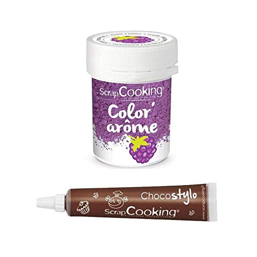 10g Purple Food Dye - Natural Blackberry Flavor for Baking & Cake Decorating | Edible Chocolate Pen for Writing on Desserts, Cookies & DIY Sweet Creations