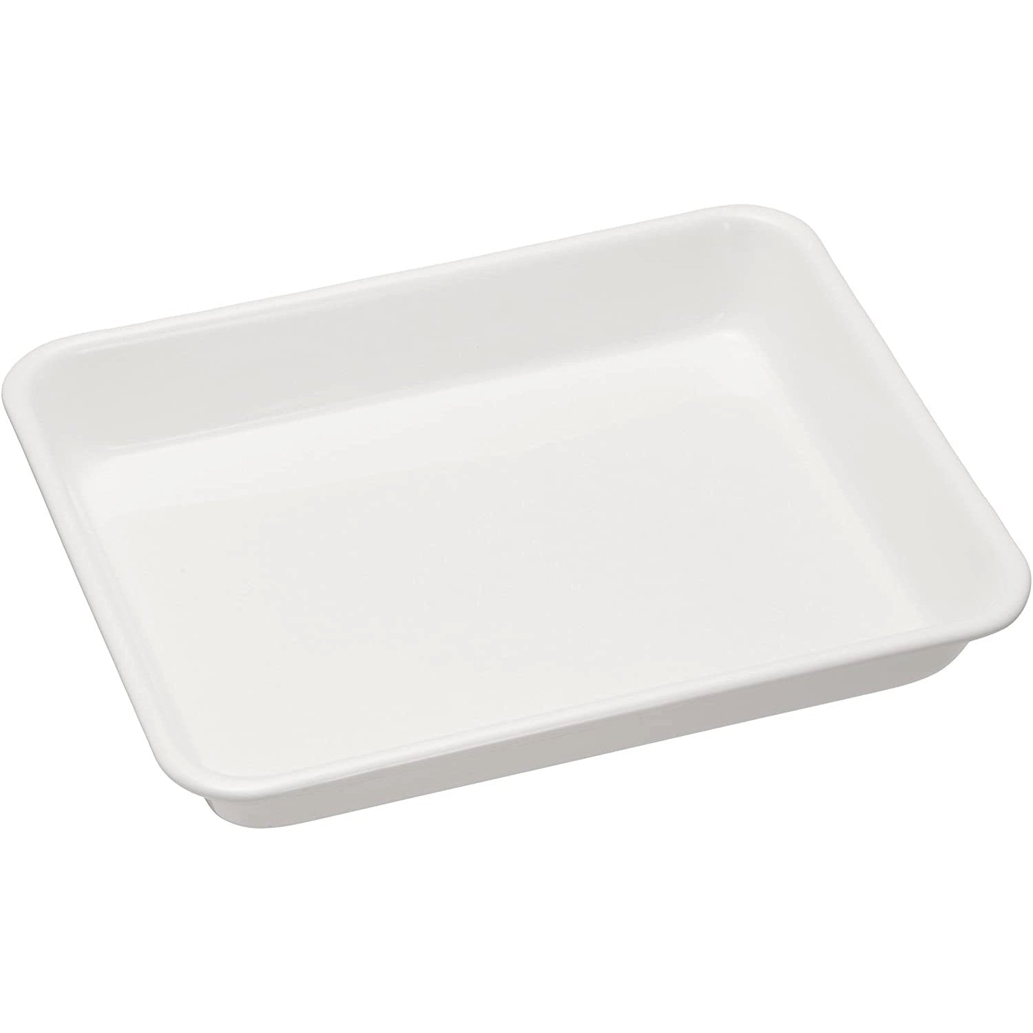 Premium Japanese White Enamel Tray - Noda Horo VA 27W Series | Elegant Serving Tray for Tea Ceremony, Dessert Presentation & Home Decor