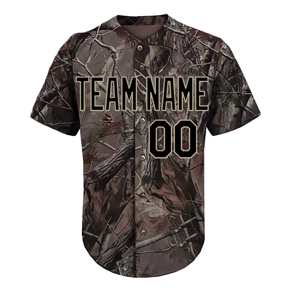 Custom Camo Baseball & Softball Jersey for Men & Women - Personalized with Embroidered Name & Numbers - Perfect for Team Sports, Tournaments & Fan Apparel