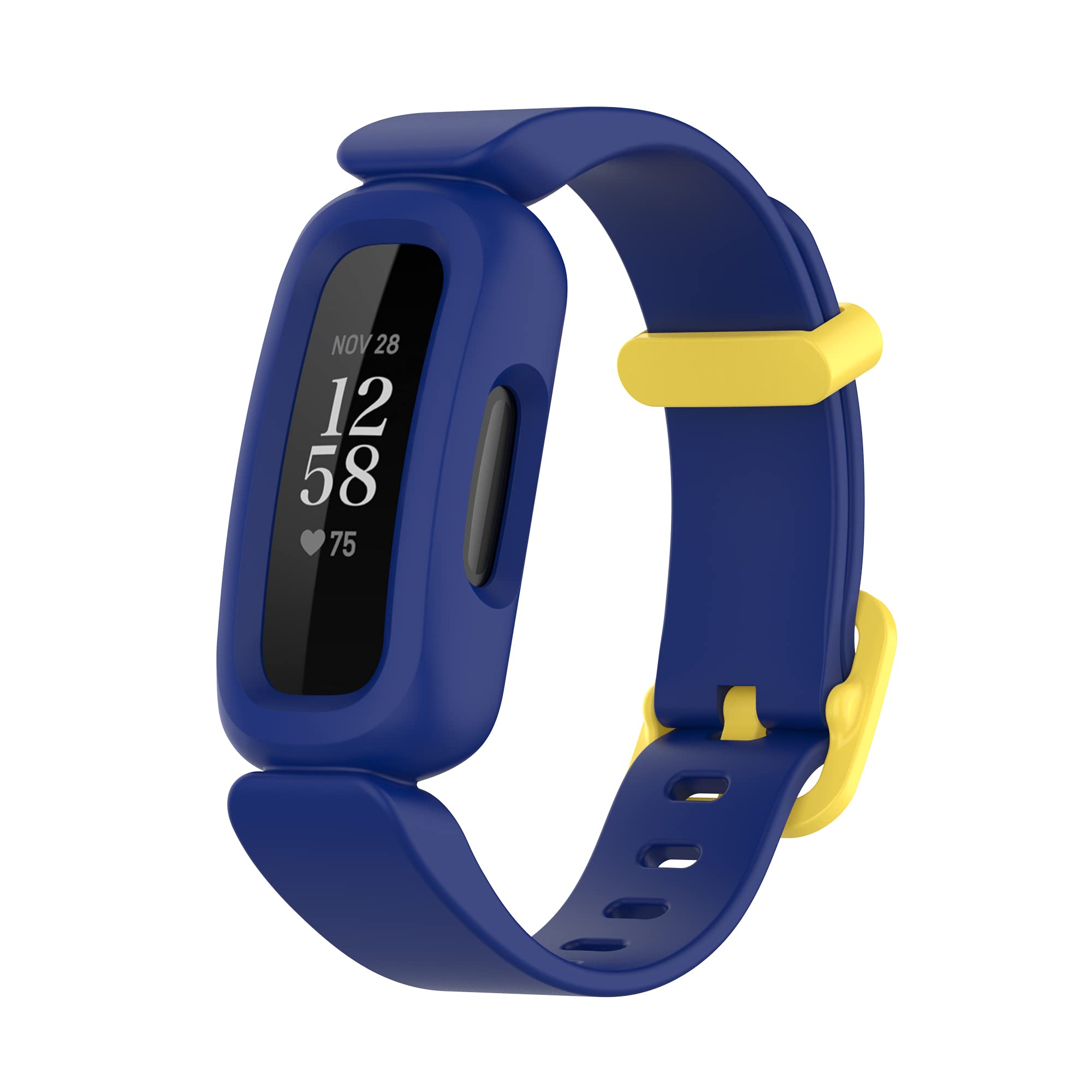 Replacement Smart Watch Bands Compatible with Fitbit Ace 3 - Soft Silicone Wristband for Kids (Black, Dark Blue, White) | Durable, Comfortable & Adjustable for Sports, School & Daily Activities