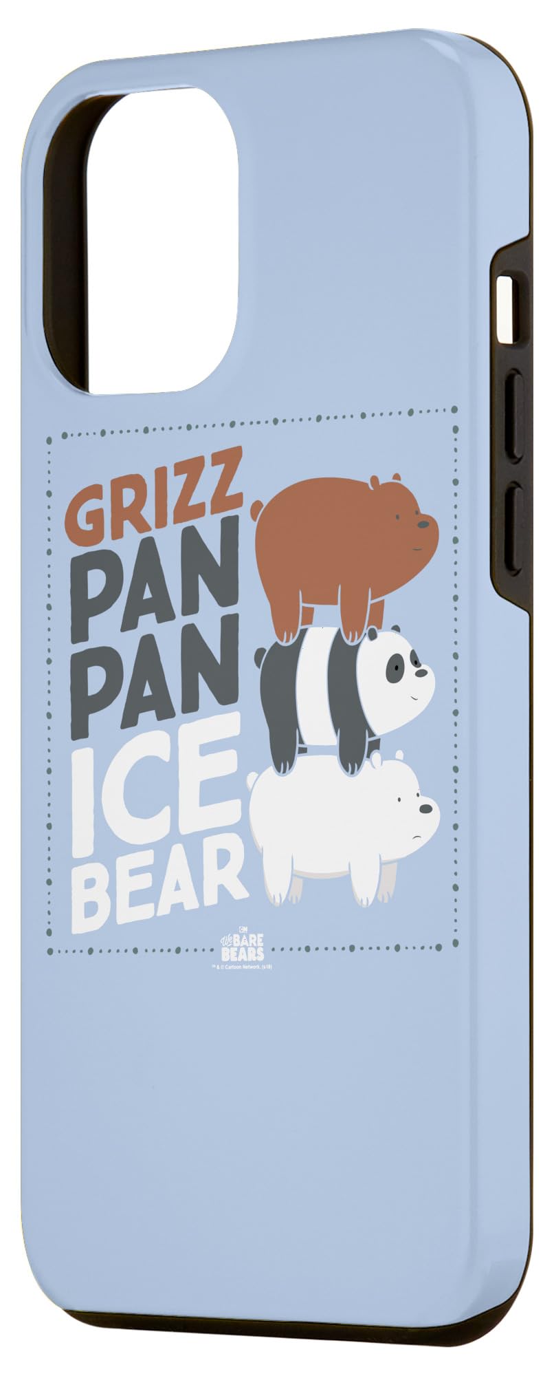 iPhone 12 Pro Max We Bare Bears Grizz Pan Pan Ice Bear Protective Phone Case - Cute Cartoon Character Design for Fans, Durable Shockproof Cover for Daily Use & Travel