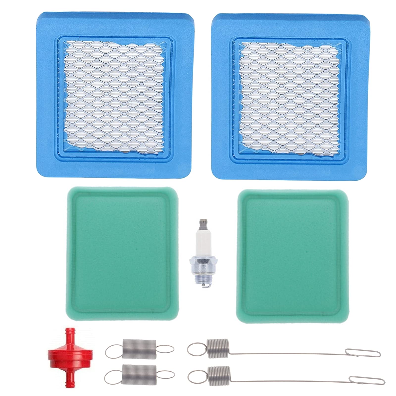 ANTO 790849 Air Vane Choke Spring 699056 Spring + 491588S Air Filter Kit Replacement for Small Engines - Lawn Mower, Tiller, Generator & Outdoor Power Equipment Maintenance Parts