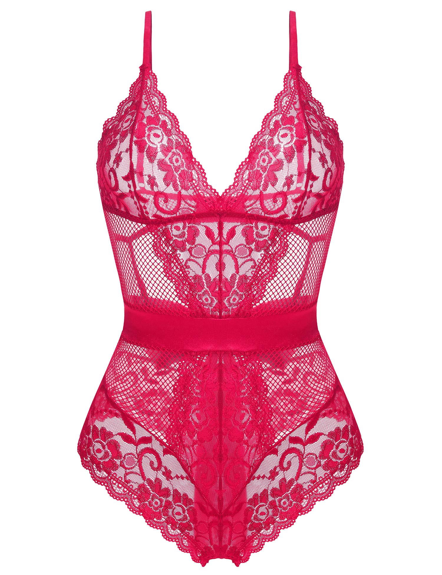 Sexy Women's Lingerie Bodysuit - Lace Halter Teddy with Mesh Babydoll Design for Romantic Nights & Special Occasions | Perfect for Valentine's Day, Honeymoon & Boudoir Photography