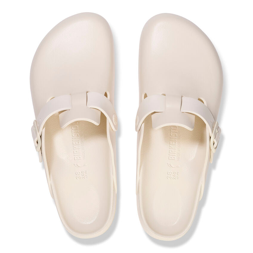 Birkenstock Boston Essentials EVA Clogs in Eggshell - Lightweight Comfortable Unisex Slides for Men & Women - Perfect for Home, Garden, Beach and Casual Wear