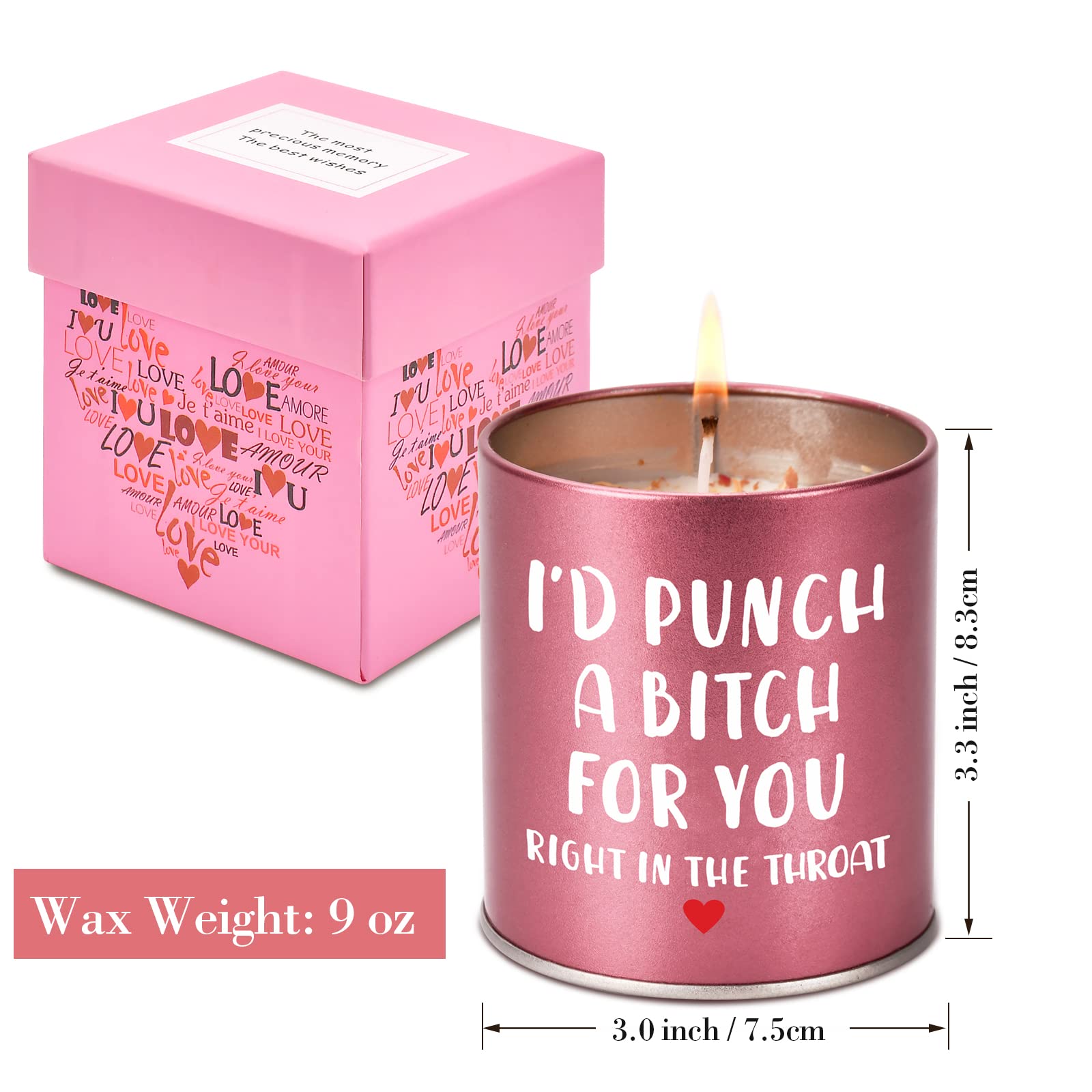 Best Scented Candles for Women - Birthday, Valentine's & Galentine's Day Gifts for Her, Mother's Day, Sister & Friendship Presents - Funny Aromatherapy Candle Gift Ideas for Girlfriend, Wife & Stocking Stuffers - Perfect for Relaxation, Home Decor & Romantic Ambiance