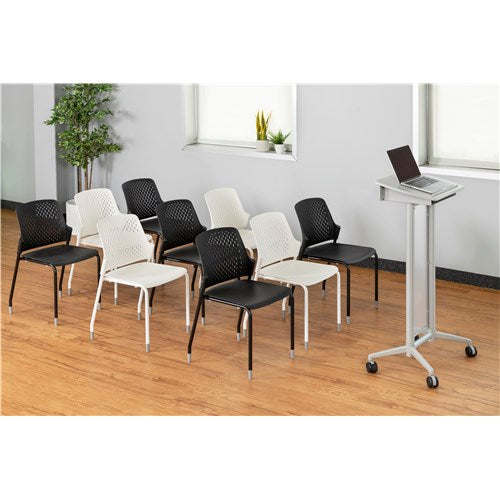 Safco Next Polypropylene Stack Chair - Set of 4 - Durable & Lightweight Office Chairs for Conference Rooms, Classrooms, and Events