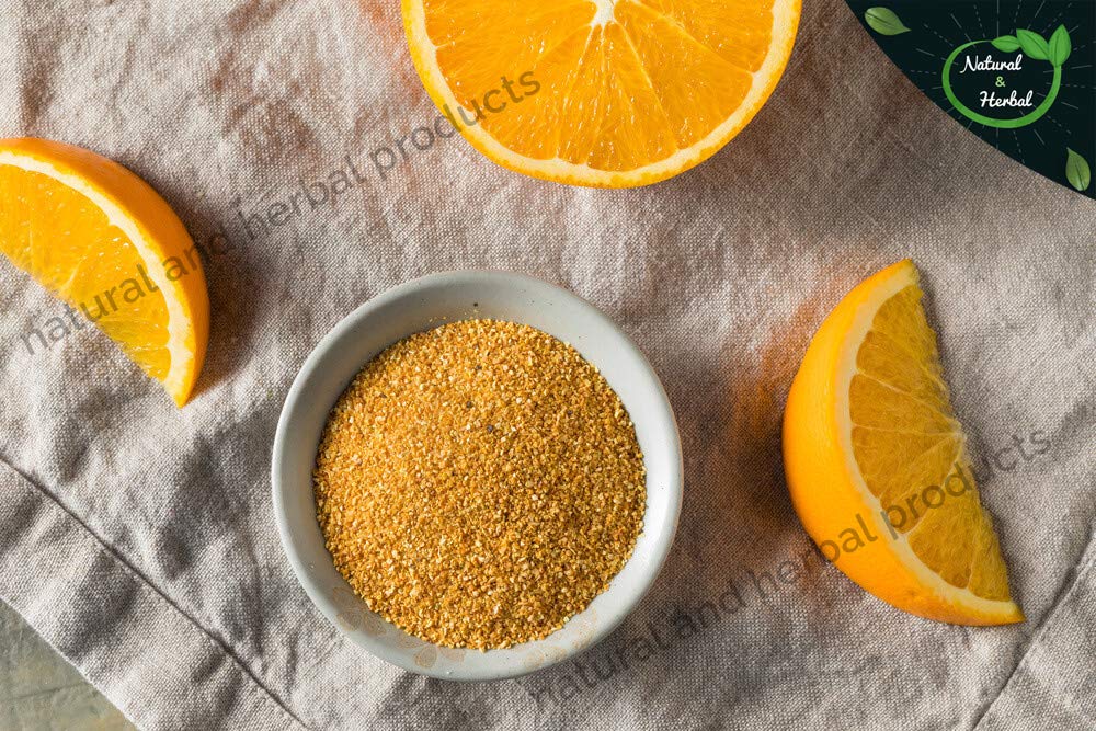 Organic Orange Peel Powder for Skin & Hair Care | 100% Pure Vitamin C Face Mask | Brightens & Evens Skin Tone | Natural Exfoliant for Glowing Skin & Healthy Hair | 100g | DIY Beauty Recipes & Spa Treatments