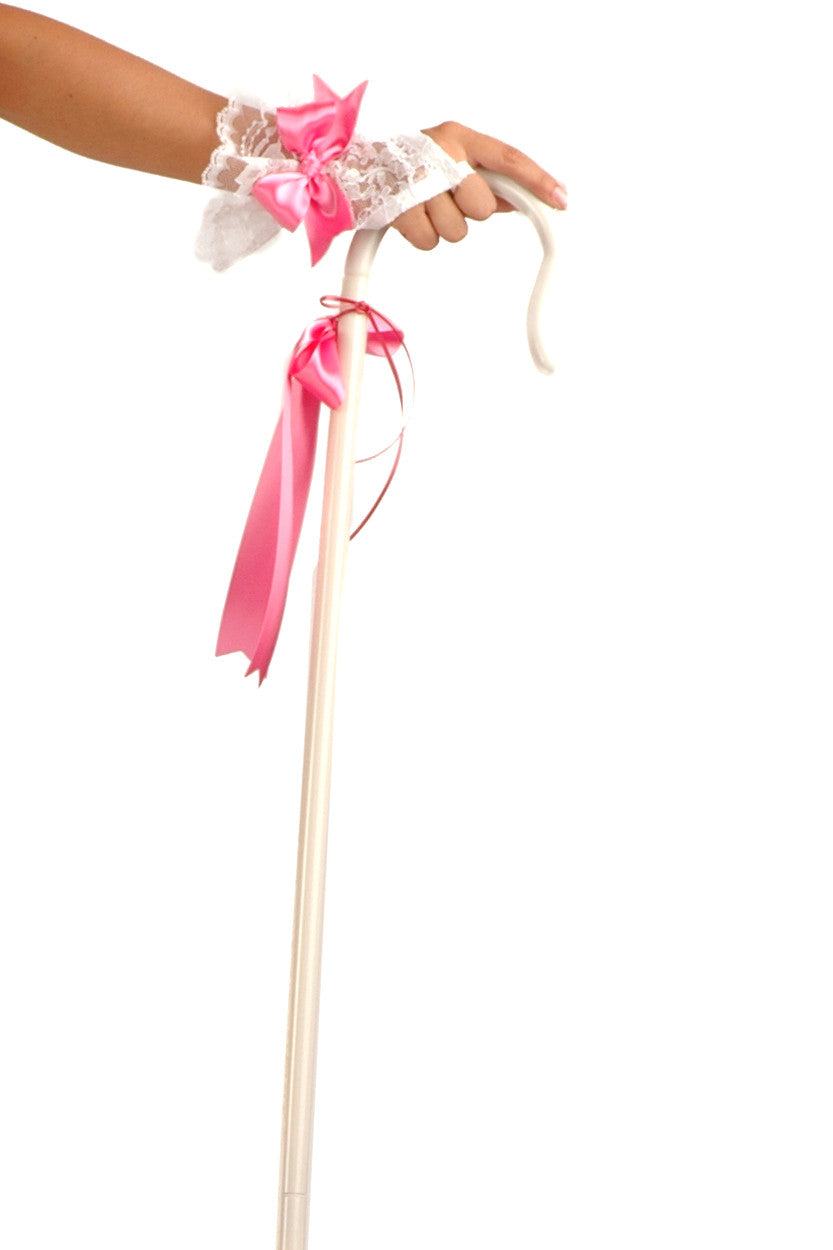 Little Bo Peep Costume Staff - Nursery Rhyme Character Shepherd's Crook for Halloween, Cosplay & Themed Parties - Perfect for Kids Dress Up, Storytime Props & Photo Shoots