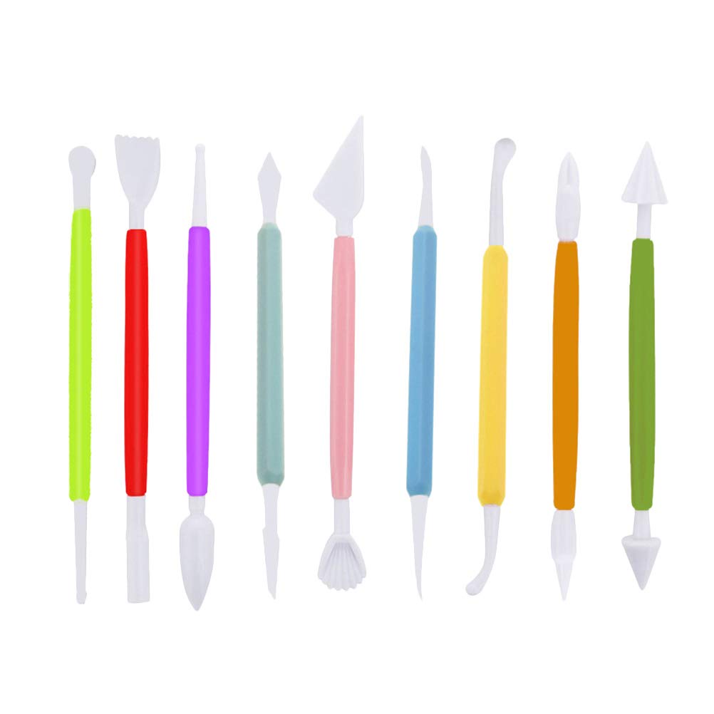 9-Piece DIY Cake Carving Pens Set - Double-Ended Fondant Carving Knives for Cake Decorating, Baking Tools for Professional & Home Bakers - Perfect for Birthday Cakes, Wedding Cakes & Pastry Design