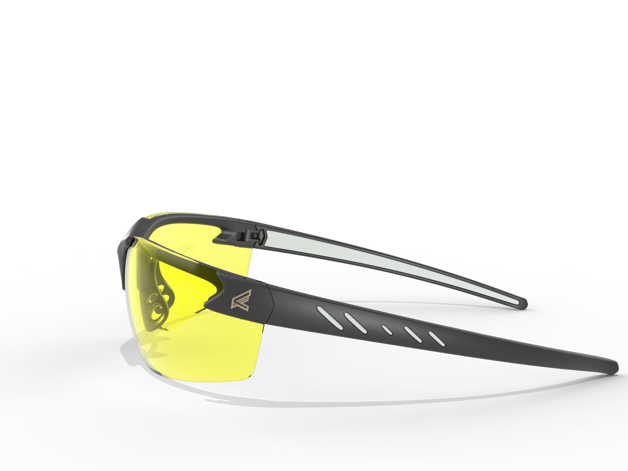 EDGE Zorge G2 Wrap-Around Safety Glasses - ANSI/ISEA & MCEPS Certified, Military Grade, Anti-Scratch & Non-Slip, UV 400 Protection, Black Frame with Yellow Lens (5.04