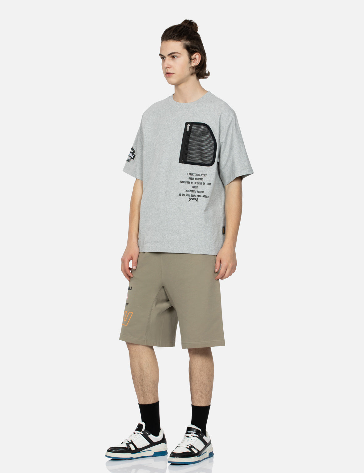Custom Logo Print & Kamon Embroidery Sweatpants - Men's Athletic Shorts for Gym, Running, and Casual Wear
