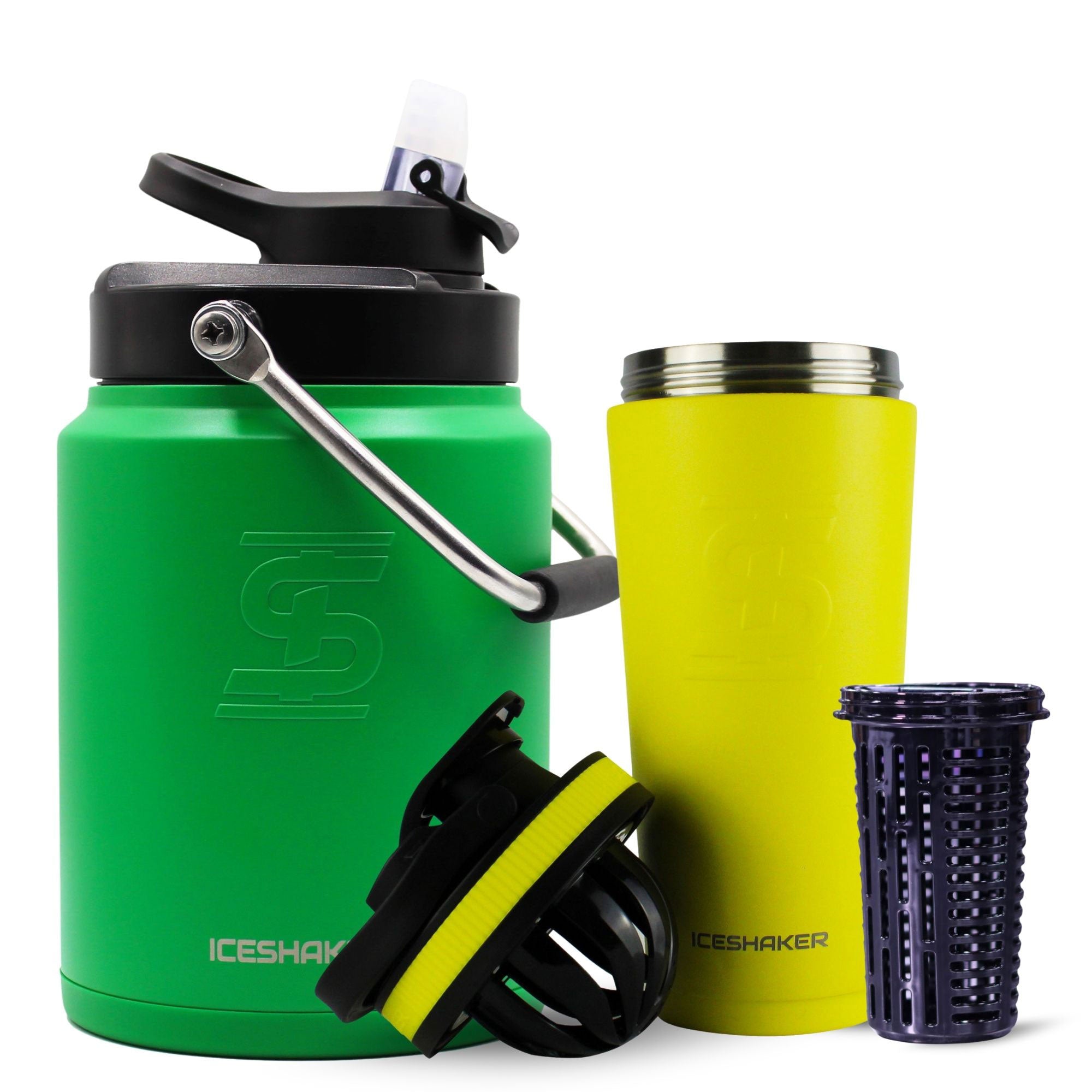 Premium Ice Shaker Hydration Pack - Insulated Water Bottle for Gym, Workout & Outdoor Sports - Leakproof & BPA-Free Shaker Cup for Protein Shakes & Cold Drinks