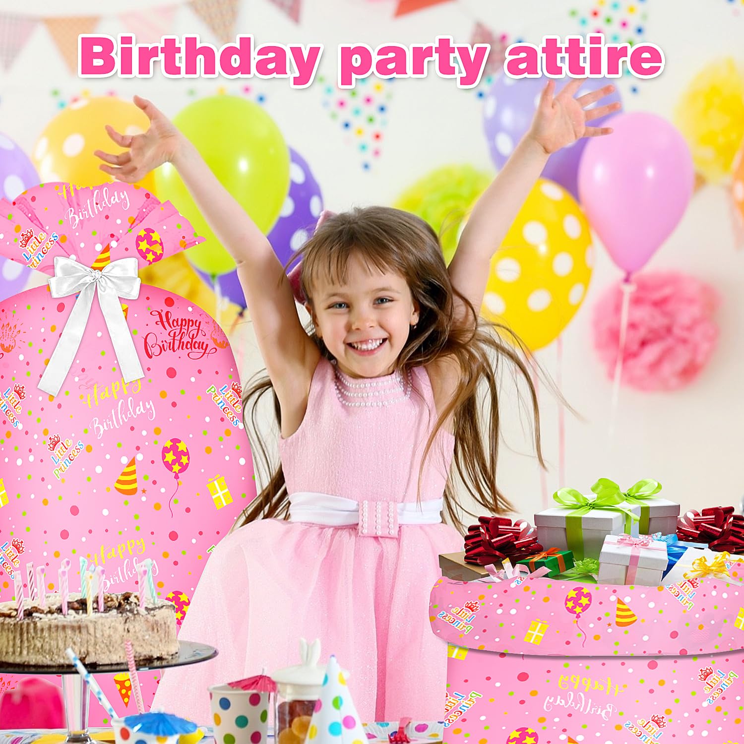 Extra Large Pink Gift Bag for Birthday - 48inch 1Pack | Perfect for Girls' Party Gifts