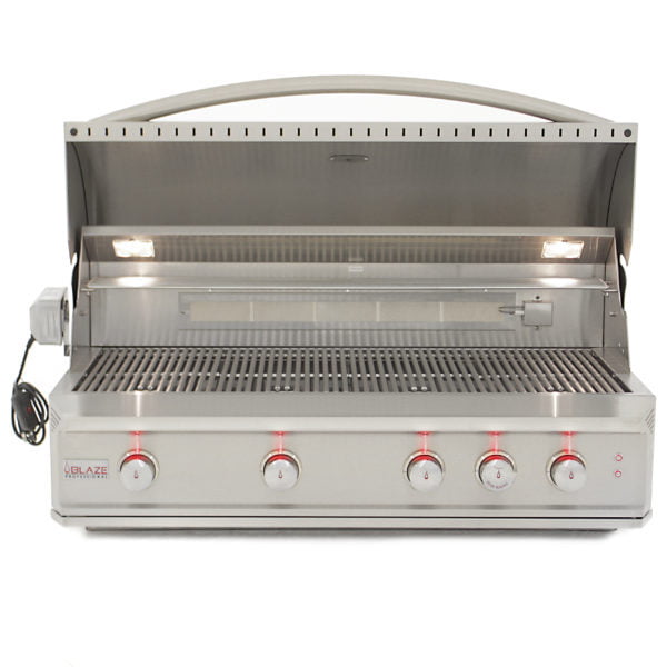 Blaze Professional 44 Inch 4 Burner Built-In Liquid Propane Gas Grill with Rear Infrared Burner | Outdoor BBQ Grill for Backyard, Patio & Tailgating | High-Performance Stainless Steel Cooking System