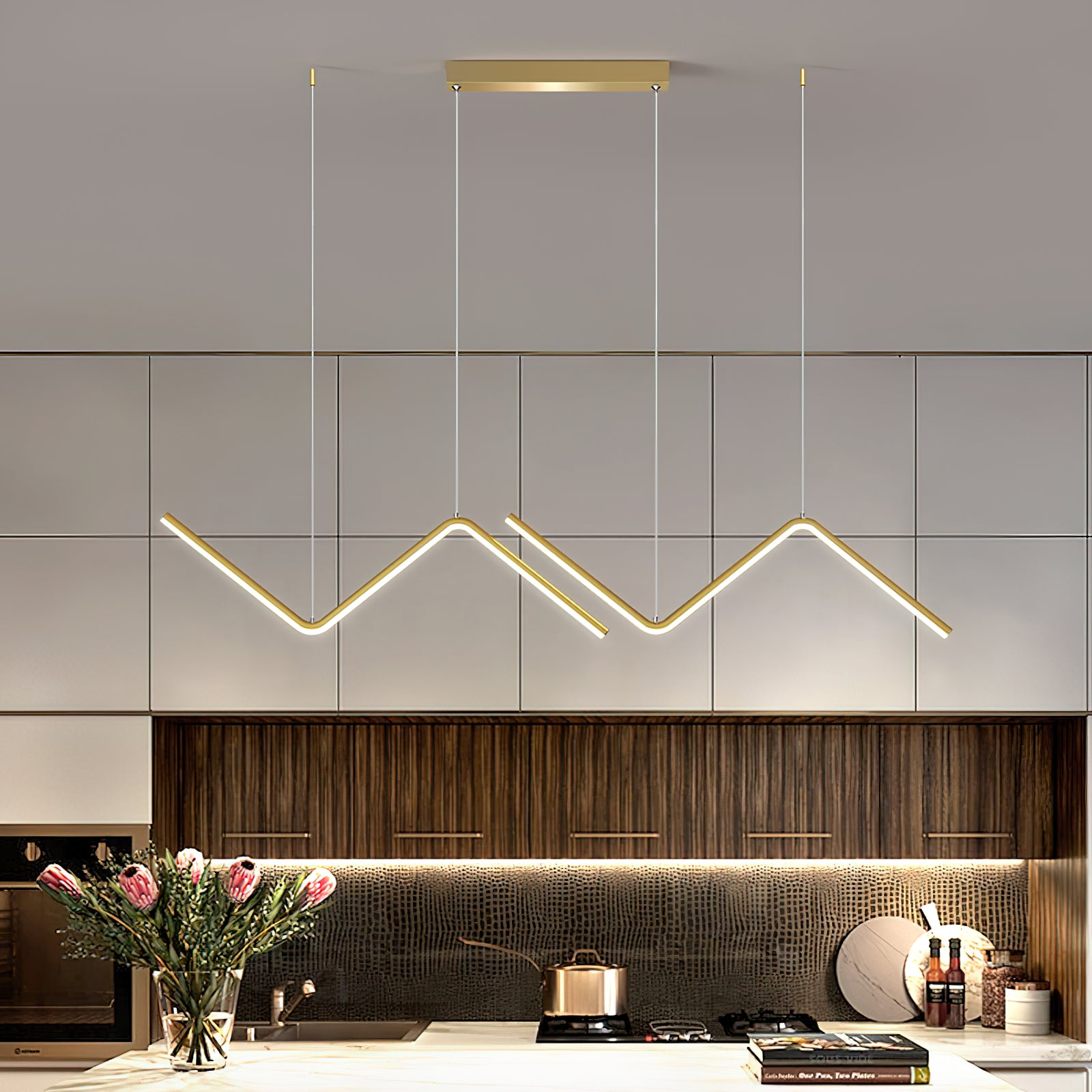 Modern Creative Silicone Line Pendant Lamp - Adjustable LED Hanging Light for Living Room, Bedroom, Dining Room & Office Decor