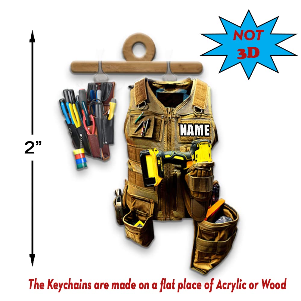 Custom Electrician Shaped Keychain - Personalized IZI POD Keychain Gift for Men, Electrician Appreciation Present - Ideal for Toolbox, Work Keys & DIY Enthusiasts
