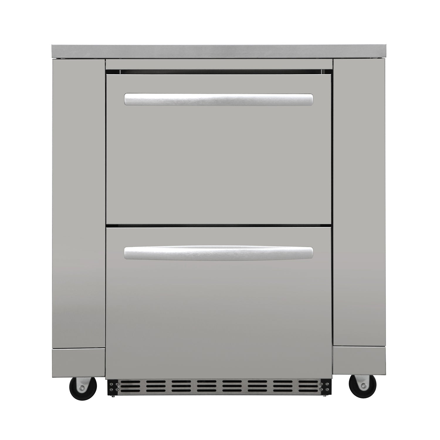 RHM 7-Piece Stainless Steel Outdoor Kitchen Set - Premium BBQ Grill Island with Storage Cabinets & Side Burner - Perfect for Backyard Patio, Poolside Entertaining & Outdoor Cooking